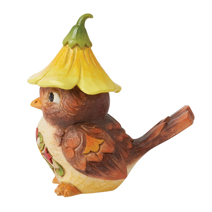 Endura Bird With Flower Hat Figurine