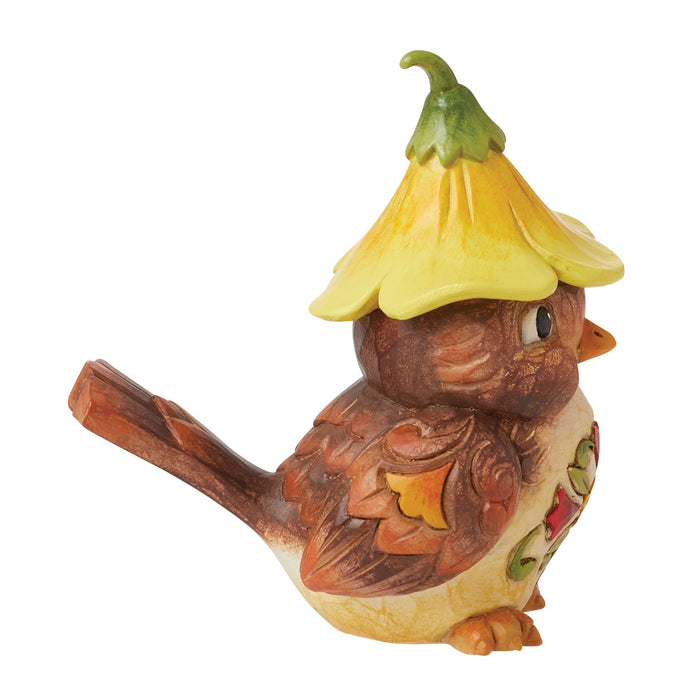 Endura Bird With Flower Hat Figurine