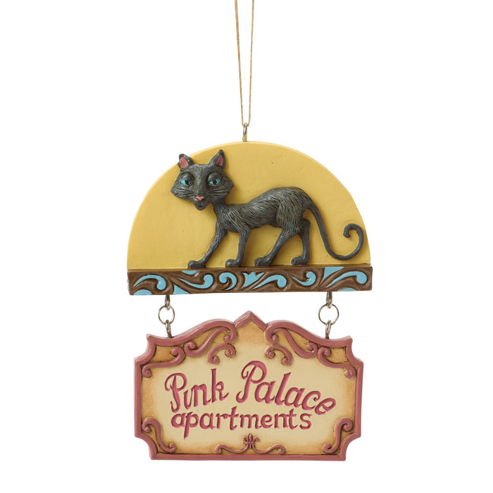 endura Black Cat Pink Palace Sign Orn