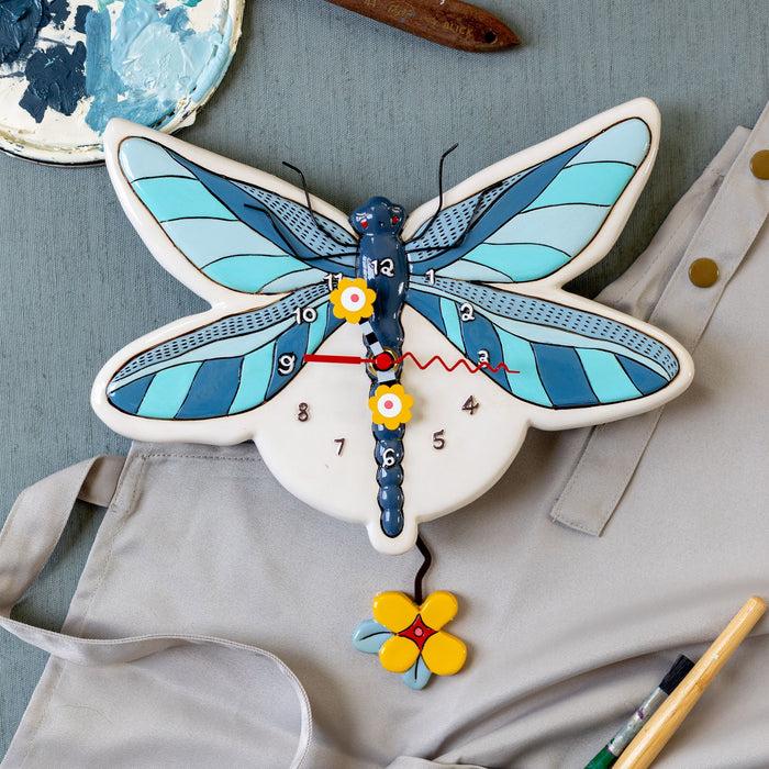 Endura Blue Dragonfly Clock