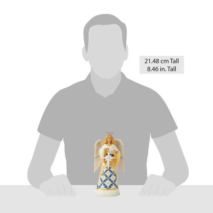 Endura Blue & Gold Angel Figurine