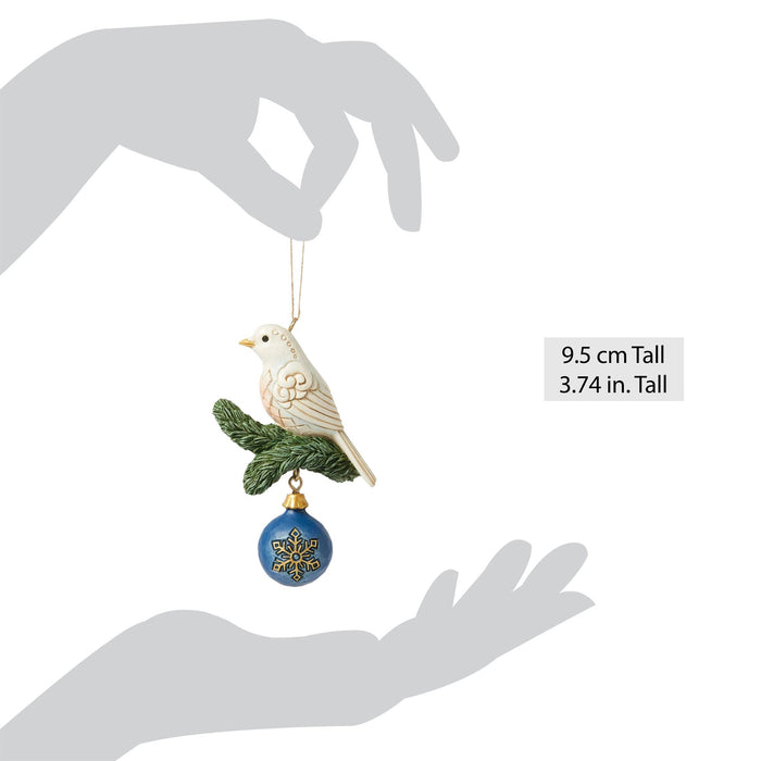 Endura Blue & Gold Dove Ornament