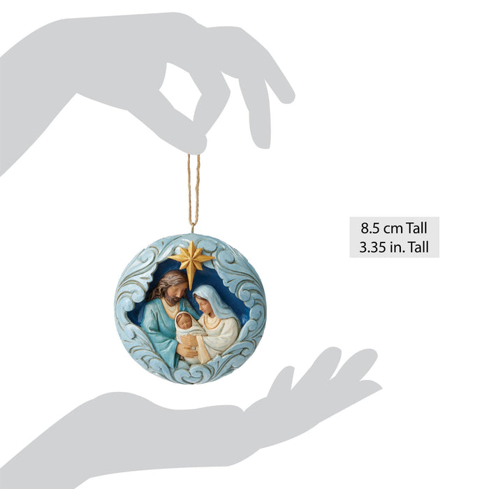 Endura Blue & Gold Holy Family Orn