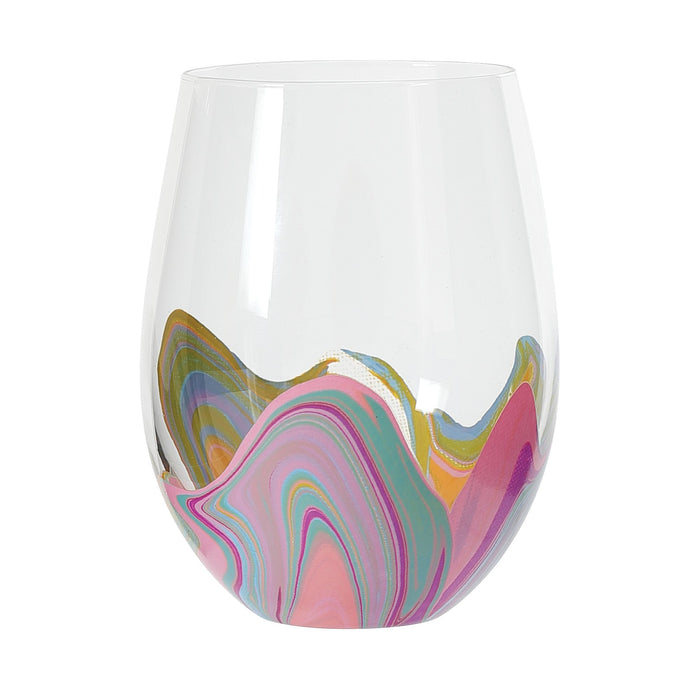 Endura Blue Groove Wine Glass