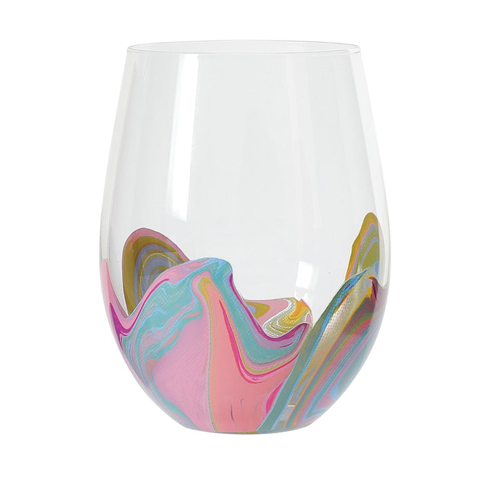 Endura Blue Groove Wine Glass