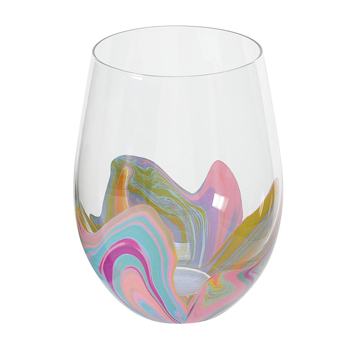 Endura Blue Groove Wine Glass