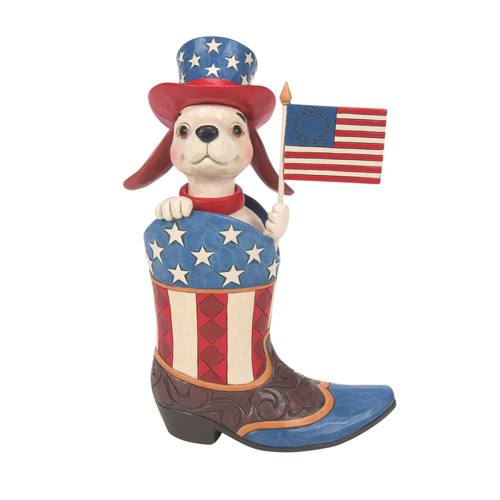 endura Boot with Dog Holding Flag Fig