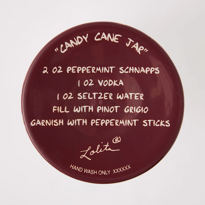 Endura Candy Cane Jar Wine Glass