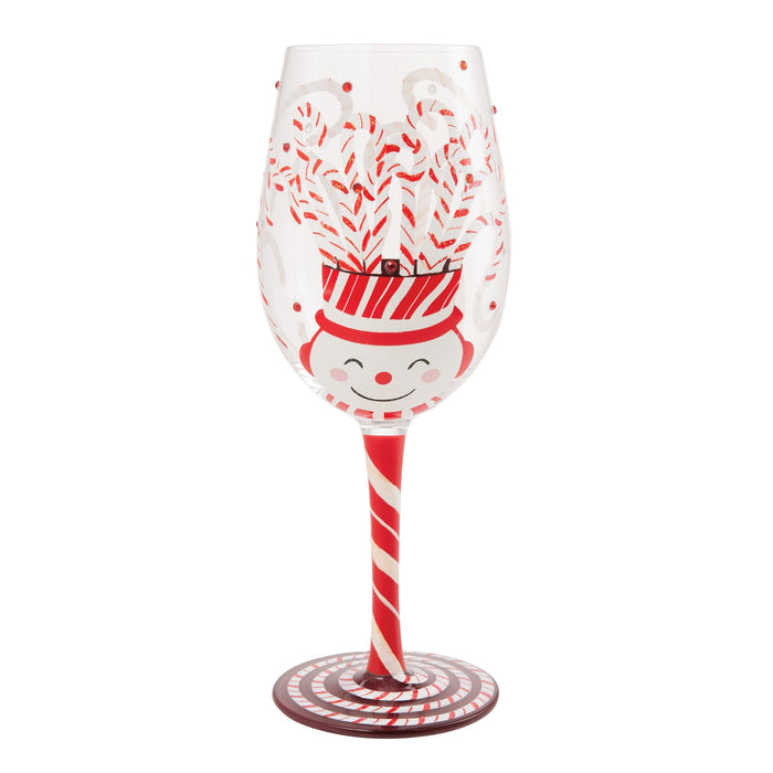 endura Candy Cane Jar Wine Glass