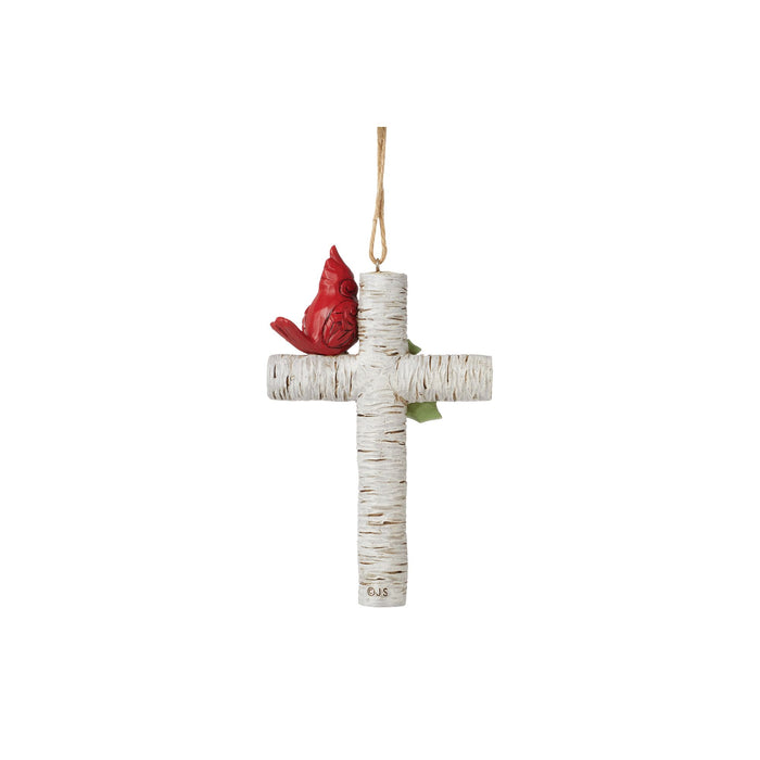 Endura Cardinal With Cross Ornament