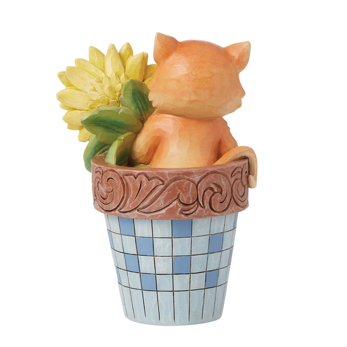 Endura Cat In Flowerpot Figurine