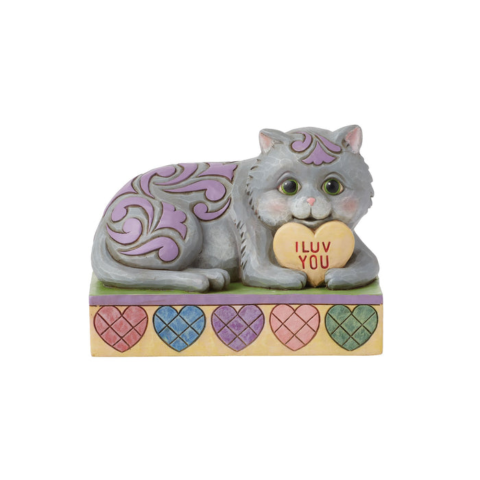 endura Cat Lying by Message Hearts