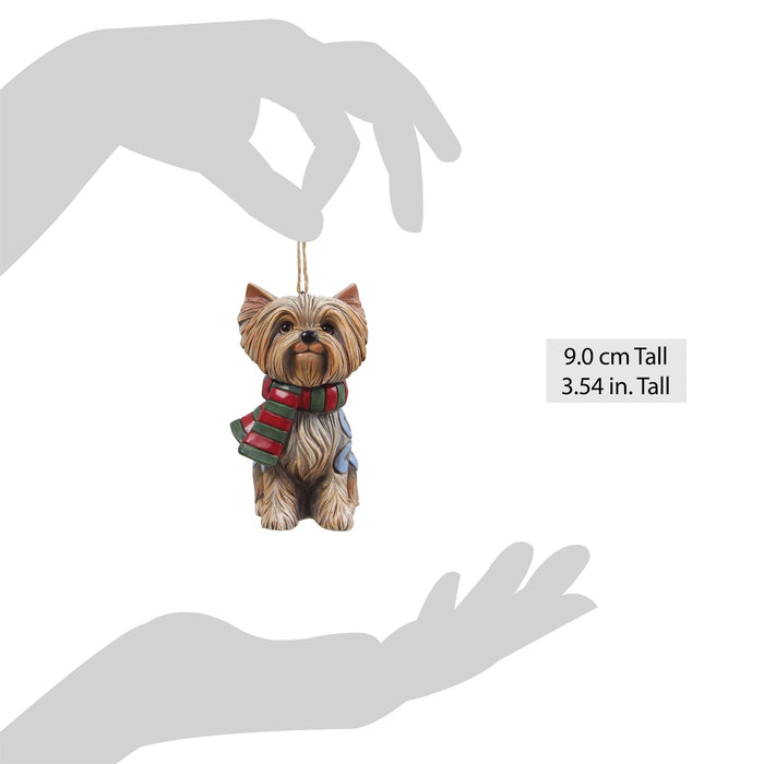 Endura Christmas Dog Yorkie Ornament