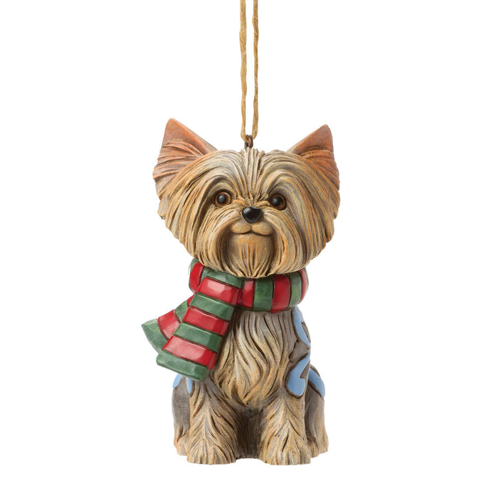 endura Christmas Dog Yorkie Ornament
