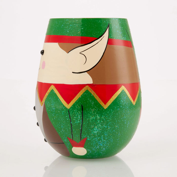 Endura Christmas Elf Stemless Wine