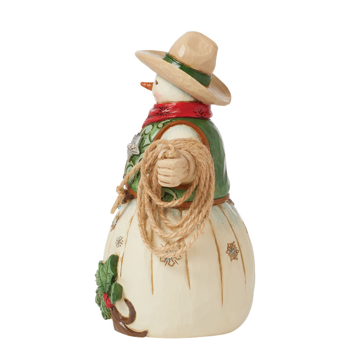 Endura Cowboy Snowman Figurine