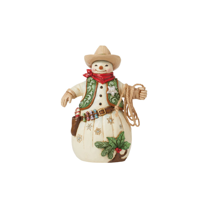 endura Cowboy Snowman Figurine