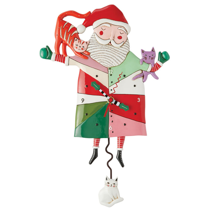 endura Crazy Cat Santa Clock