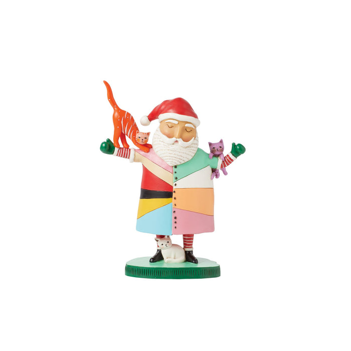 endura Crazy Cat Santa Figurine