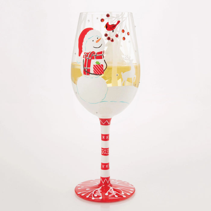 Endura Crimson And Snow Wine Glass