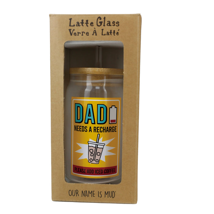 Endura Dad Latte Glass With Lid