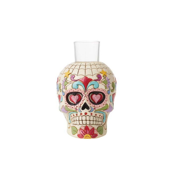 endura Day Of Dead Skull Candleholder