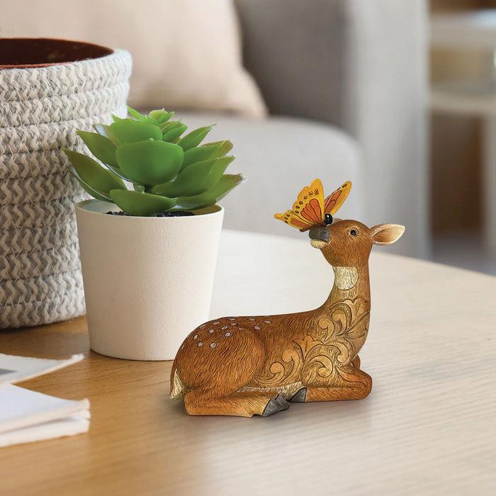 Endura Deer With Butterfly Figurine