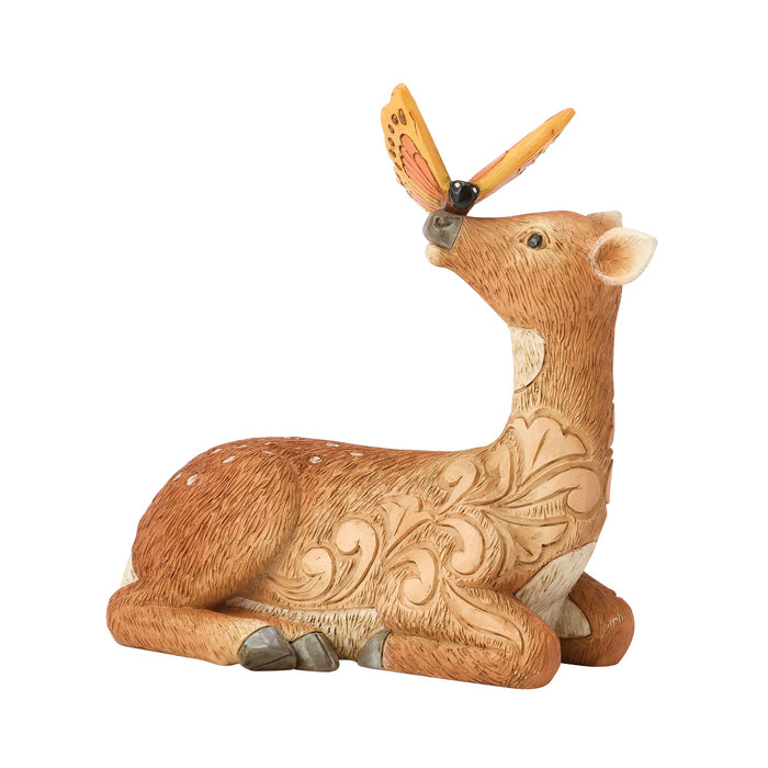 Endura Deer With Butterfly Figurine