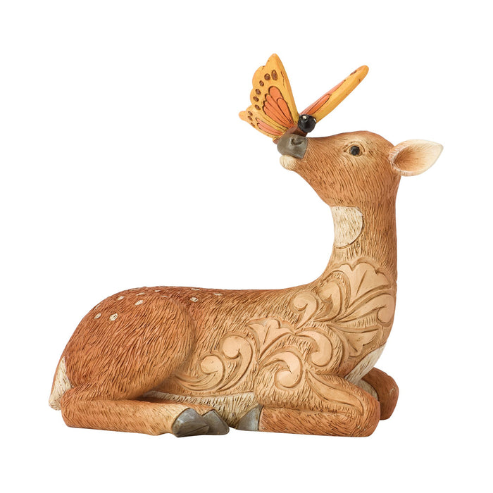 endura Deer with Butterfly Figurine
