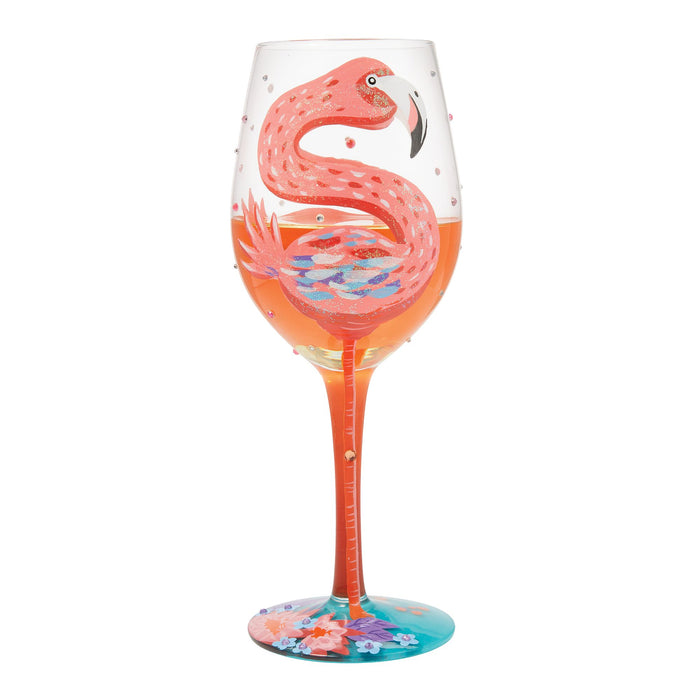 Endura Fabulous Flamingos Wine Glass