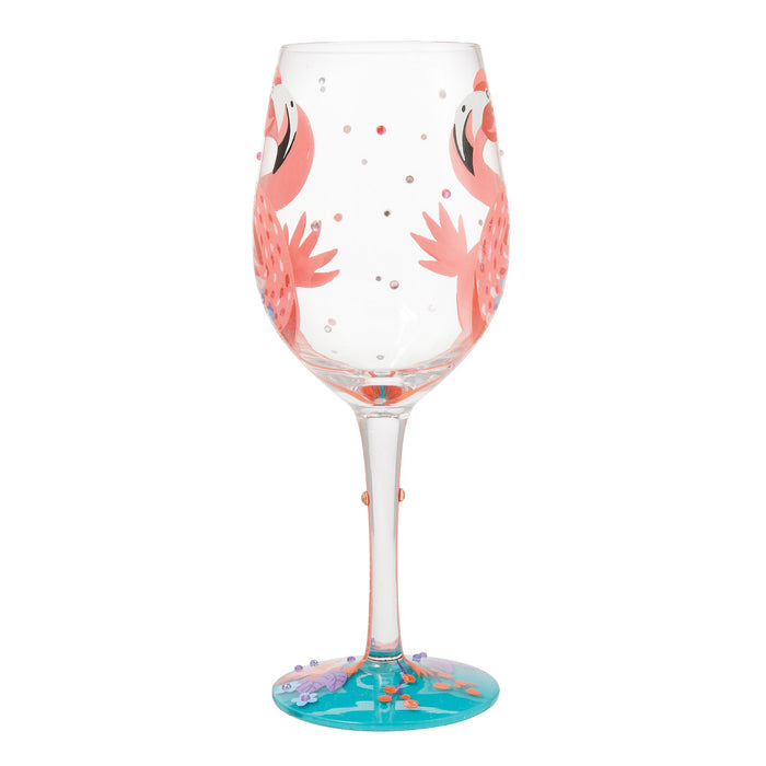 Endura Fabulous Flamingos Wine Glass