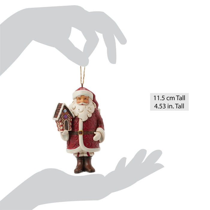 Endura Gingerbread Santa Ornament