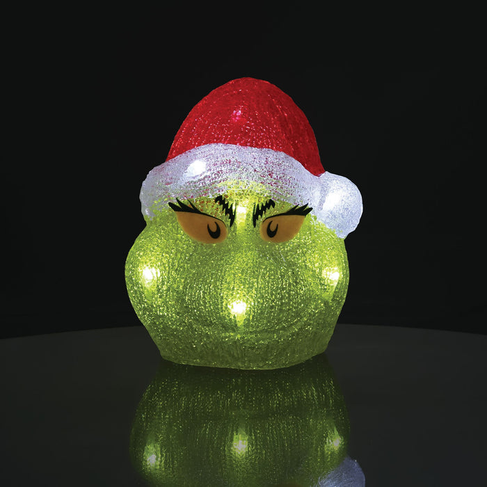 Endura Grinch Head 8" Lit Fig
