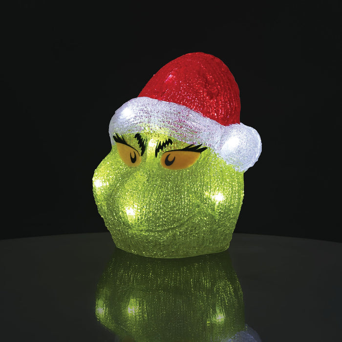 Endura Grinch Head 8" Lit Fig