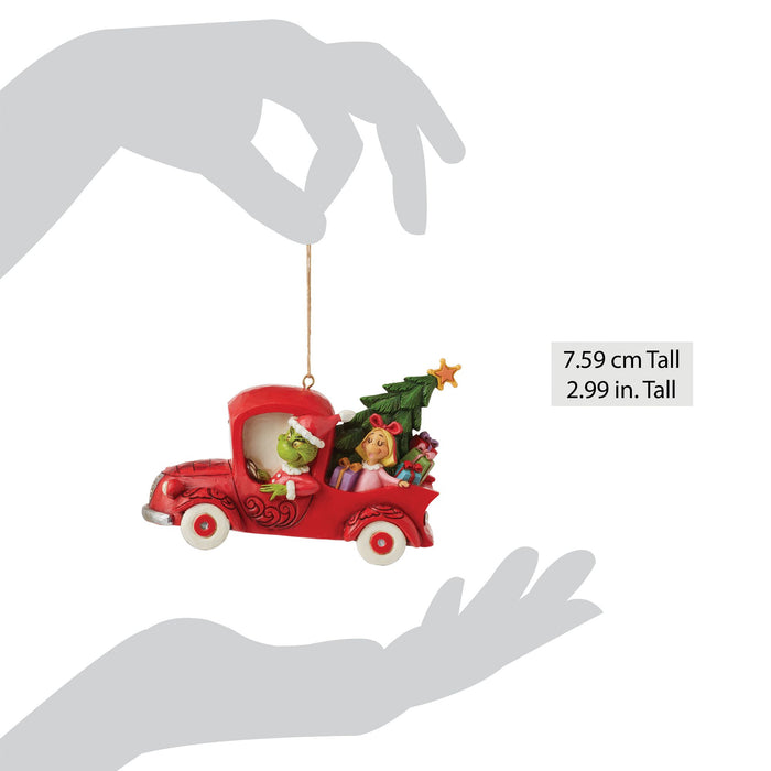 Endura Grinch In Red Truck Ornament