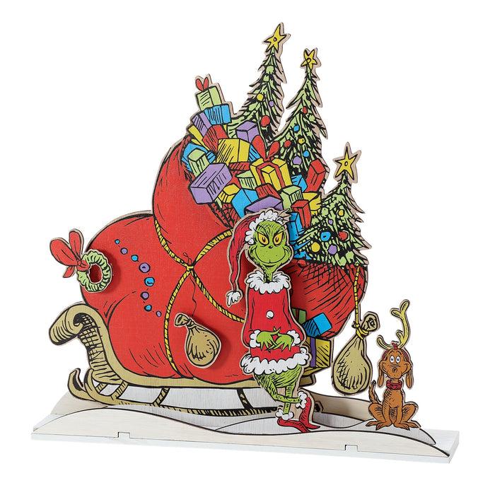 Endura Grinch Sleigh Mantle Decor