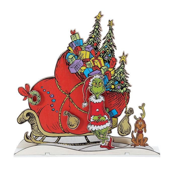 endura Grinch Sleigh Mantle Decor