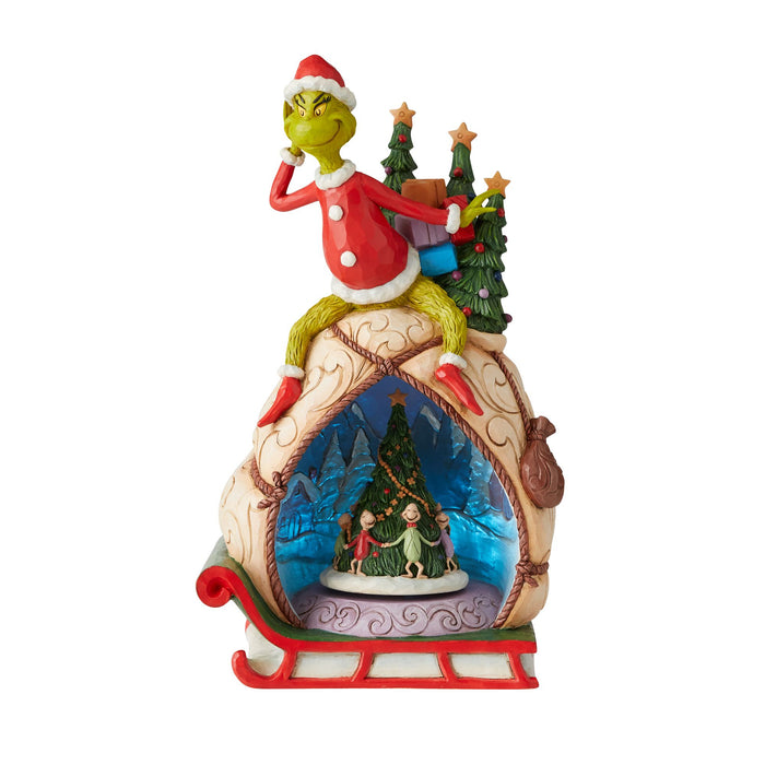 Endura Grinch W/Lited Rotatable Scene