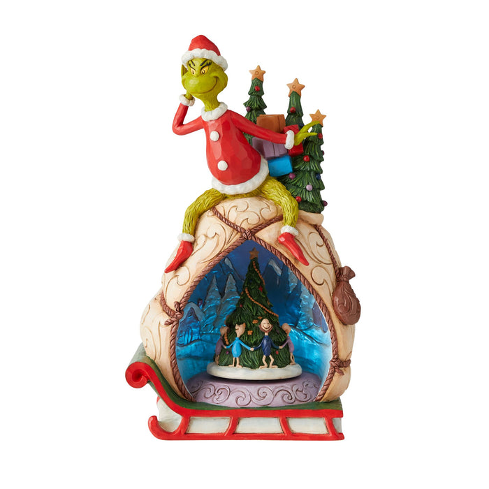 Endura Grinch W/Lited Rotatable Scene