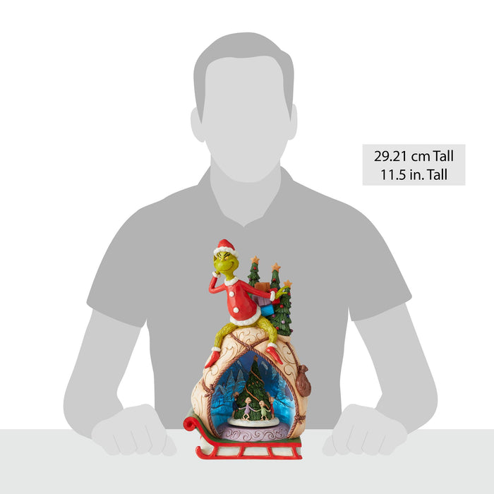 Endura Grinch W/Lited Rotatable Scene