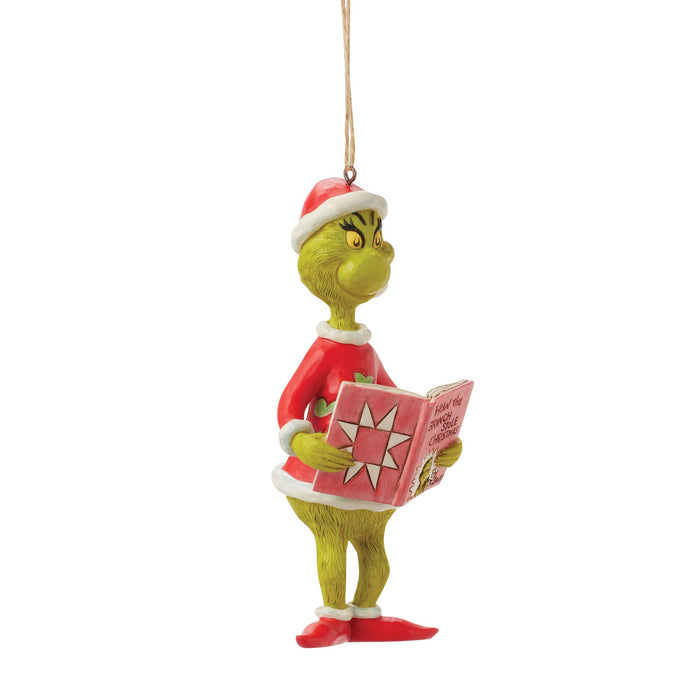 Endura Grinch With Book Ornament