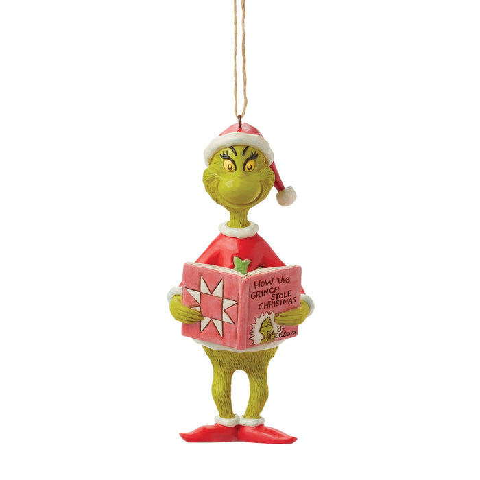 endura Grinch with Book Ornament