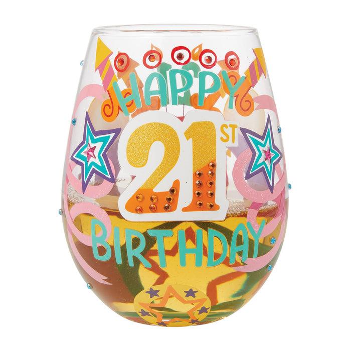 Endura Happy 21st Stemless Wine Glass