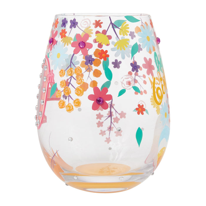 Endura Happy 40th Stemless Wine Glass