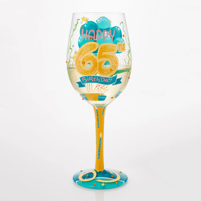 Endura Happy 65th Wine Glass