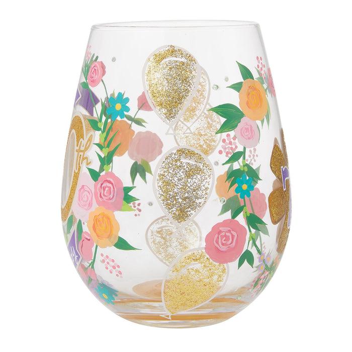 Endura Happy 70th Stemless Wine Glass