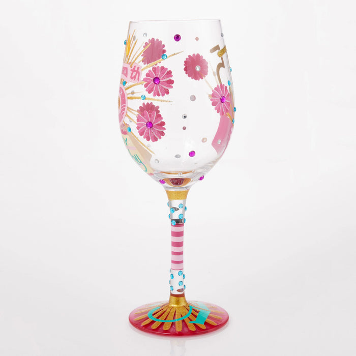 Endura Happy 75th Wine Glass