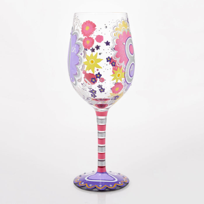 Endura Happy 80th Wine Glass