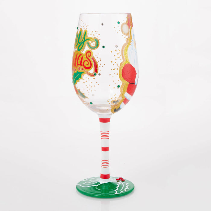 Endura Here Comes Santa Claus Glass