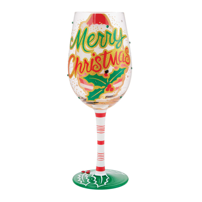 endura Here Comes Santa Claus Glass